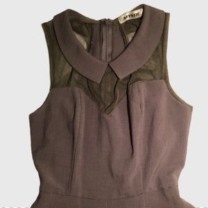 MODCLOTH Gray Collared Fit And Flare